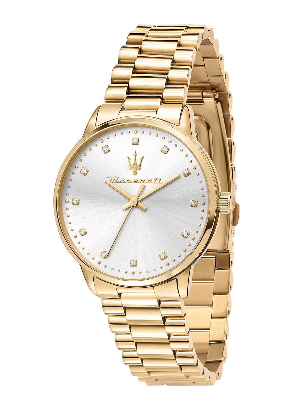 Maserati Classic Embellished Dial & Stainless Steel Strap Analogue Watch R8853147503, Silver
Maserati Classic Embellished Dial & Stainless Steel Strap Analogue Watch R8853147503, Silver