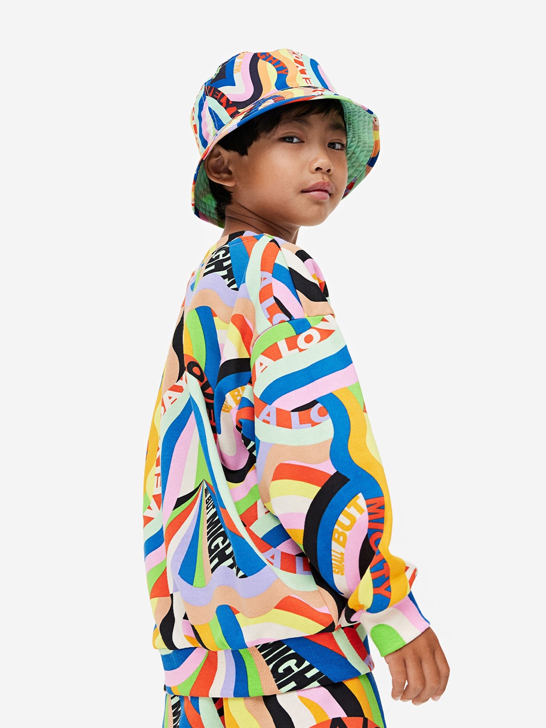 H&M Boys Patterned Sweatshirt, Pink
