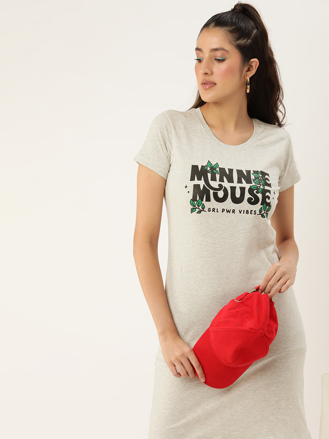 Kook N Keech Disney Comfy Fit Minnie Mouse Graphic Printed Cotton T-shirt Dress, Grey melange
Kook N Keech Disney Comfy Fit Minnie Mouse Graphic Printed Cotton T-shirt Dress, Grey melange