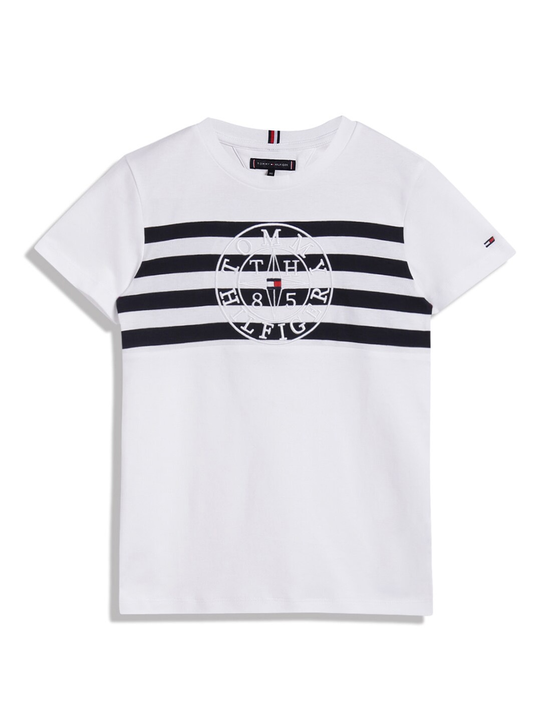 Tommy Hilfiger Boys Typography Printed Round Neck Regular Fit Cotton Casual T-shirt, White
Tommy Hilfiger Boys Typography Printed Round Neck Regular Fit Cotton Casual T-shirt, White