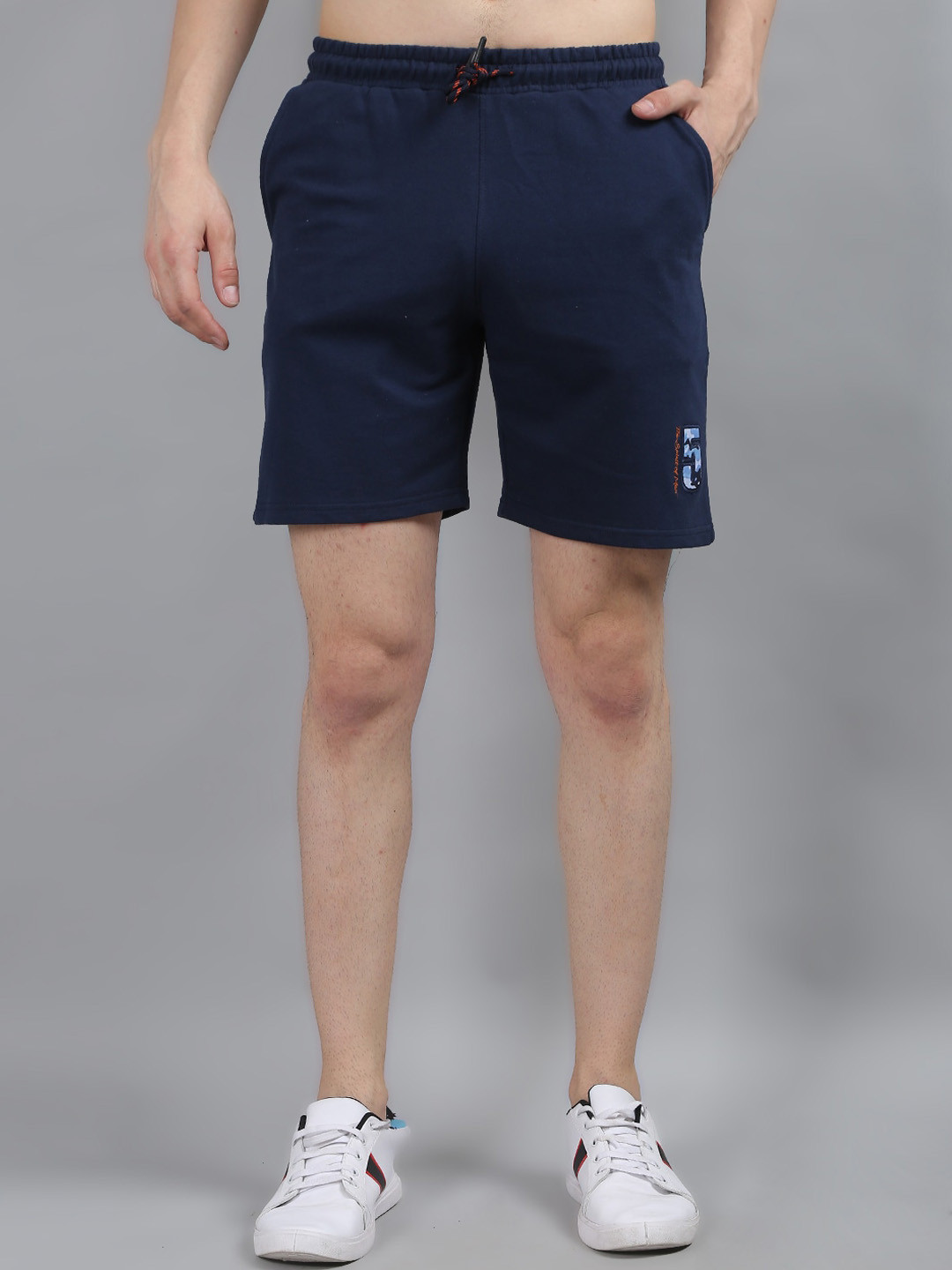 TIM PARIS Men Mid-Rise Cotton Sports Shorts, Navy blue
TIM PARIS Men Mid-Rise Cotton Sports Shorts, Navy blue