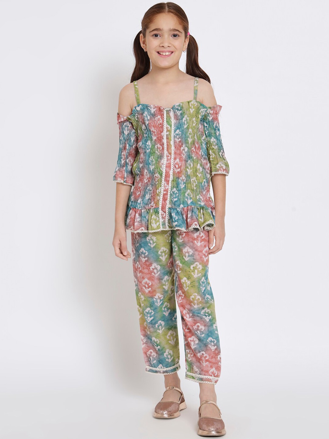 Readiprint Fashions Girls Ethnic Motifs Printed Pure Cotton Top & Trouser, Green
Readiprint Fashions Girls Ethnic Motifs Printed Pure Cotton Top & Trouser, Green