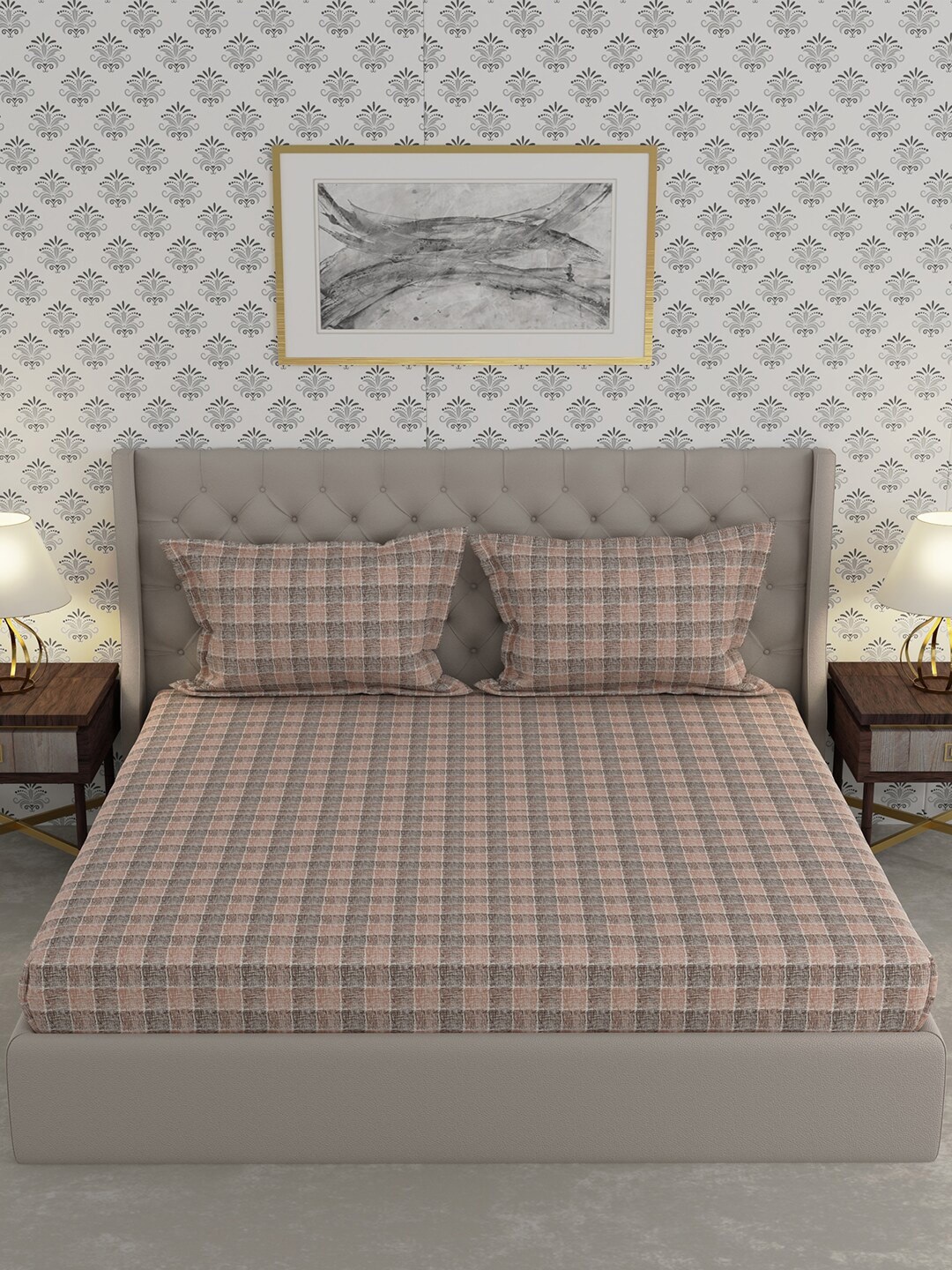 BELLA CASA Paris Brown Geometric Cotton 180 TC Super King Bedsheet & 2 Pillow Covers
BELLA CASA Paris Brown Geometric Cotton 180 TC Super King Bedsheet & 2 Pillow Covers