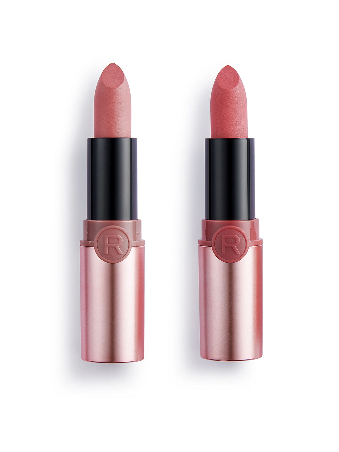Makeup Revolution London Set Of 2 Powder Matte Lipstick 3.5g Each - Rosy & Teddy, Pink
Makeup Revolution London Set Of 2 Powder Matte Lipstick 3.5g Each - Rosy & Teddy, Pink
