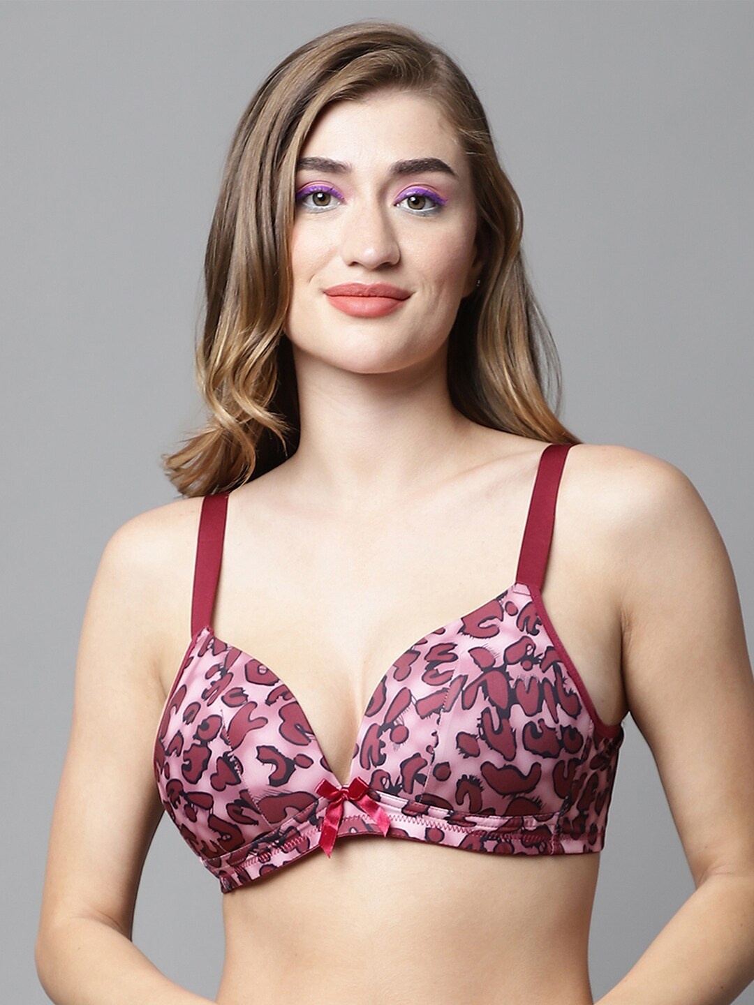 PrettyCat Abstract Half Coverage Non-Wired Lightly Padded Plunge All Day Comfort Bra, Maroon
PrettyCat Abstract Half Coverage Non-Wired Lightly Padded Plunge All Day Comfort Bra, Maroon