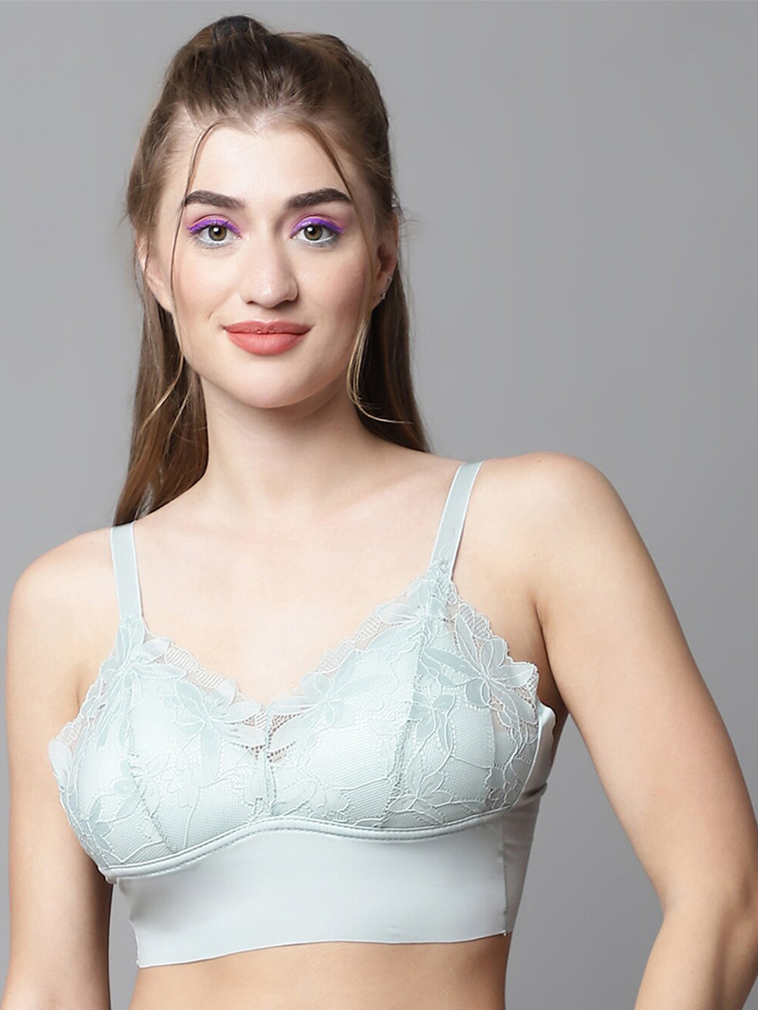 PrettyCat Floral Bralette Medium Coverage Lightly Padded Bra With All Day Comfort, Green
PrettyCat Floral Bralette Medium Coverage Lightly Padded Bra With All Day Comfort, Green