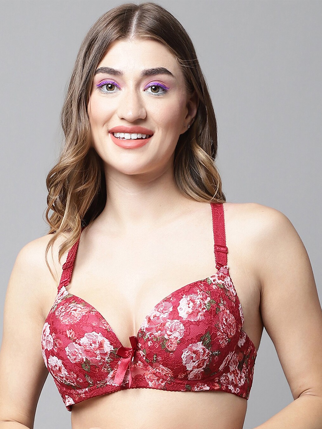 PrettyCat Red Floral Medium Coverage Underwired Lightly Padded Bra With All Day Comfort
PrettyCat Red Floral Medium Coverage Underwired Lightly Padded Bra With All Day Comfort