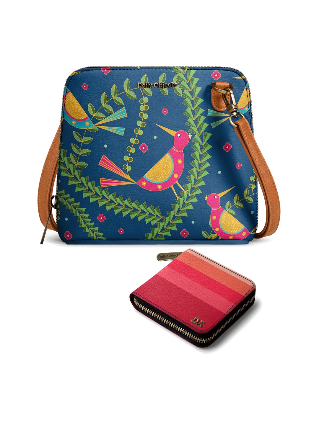 DailyObjects Ethnic Motifs Printed Leather Structured Sling Bag with Zip Wallet, Blue
DailyObjects Ethnic Motifs Printed Leather Structured Sling Bag with Zip Wallet, Blue