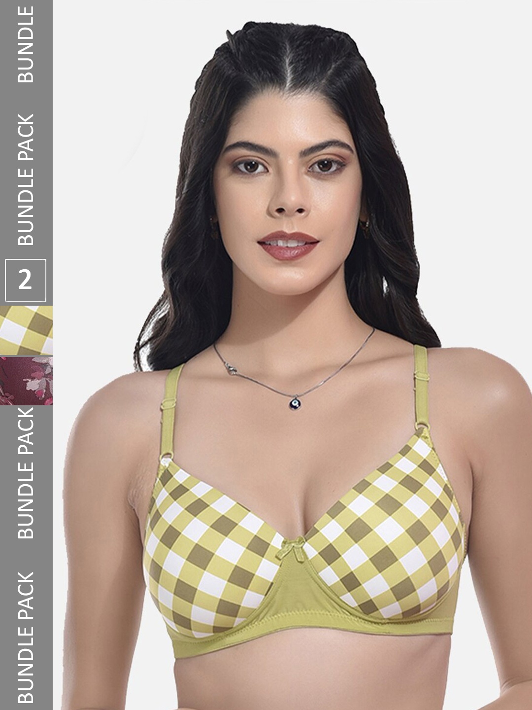 StyFun Pack Of 2 Floral Printed Full Coverage Lightly Padded All Day Comfort Bra, Green
StyFun Pack Of 2 Floral Printed Full Coverage Lightly Padded All Day Comfort Bra, Green