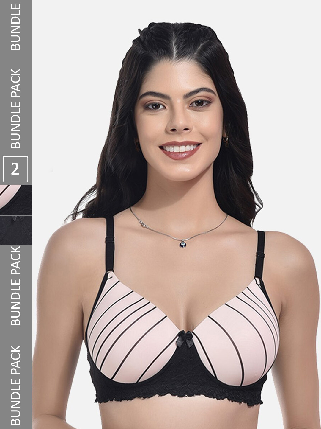 StyFun Pack Of 2 Printed Full Coverage Lightly Padded Everyday Bra All Day Comfort, Pink
StyFun Pack Of 2 Printed Full Coverage Lightly Padded Everyday Bra All Day Comfort, Pink