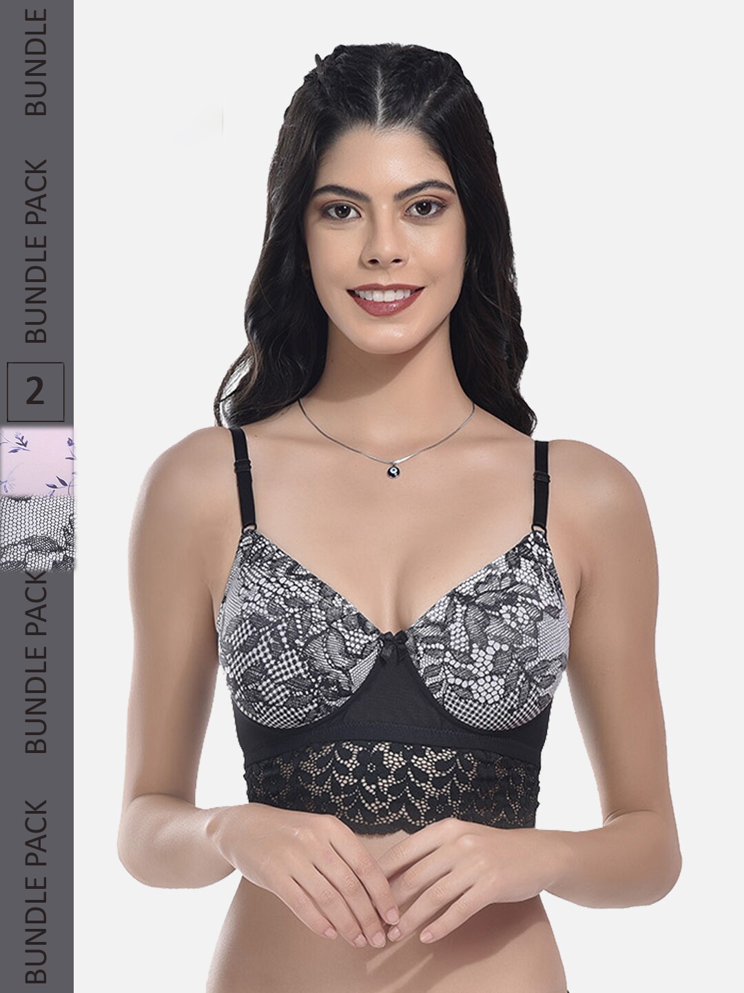 StyFun Pack Of 2 Printed Full Coverage Lightly Padded Everyday Bra All Day Comfort, Black
StyFun Pack Of 2 Printed Full Coverage Lightly Padded Everyday Bra All Day Comfort, Black