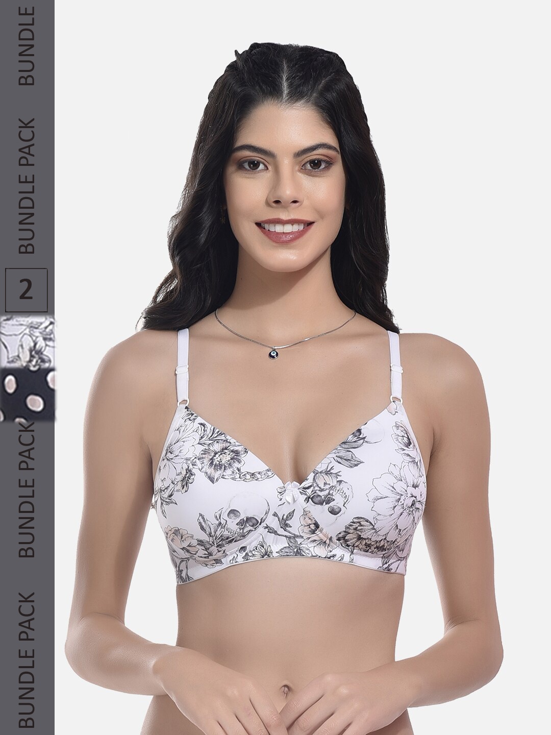 StyFun Pack Of 2 Printed Full Coverage Lightly Padded Everyday Bra All Day Comfort, White
StyFun Pack Of 2 Printed Full Coverage Lightly Padded Everyday Bra All Day Comfort, White