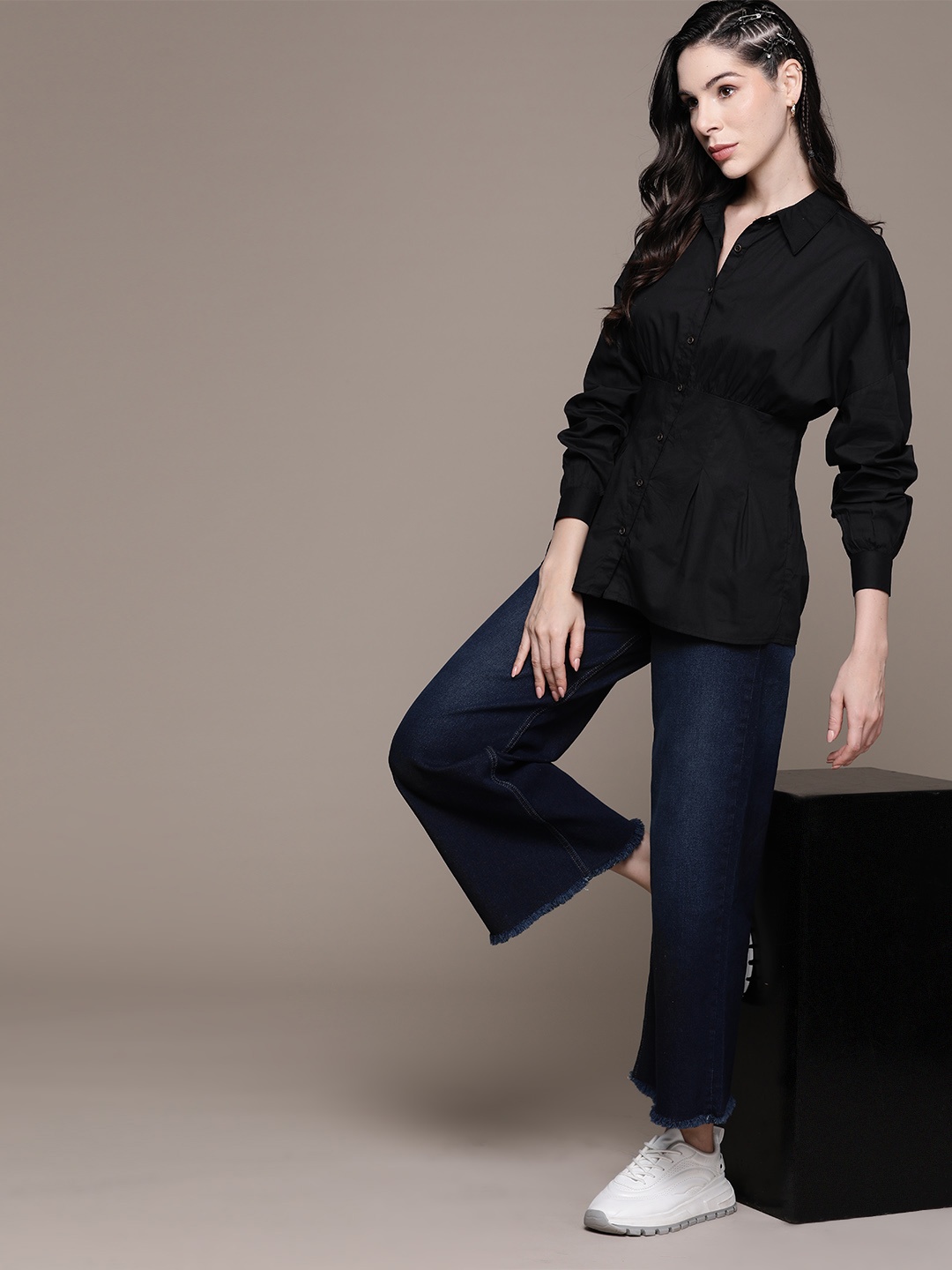 The Roadster Lifestyle Co. Solid Drop-Shoulder Sleeves Pure Cotton Casual Shirt, Black
The Roadster Lifestyle Co. Solid Drop-Shoulder Sleeves Pure Cotton Casual Shirt, Black