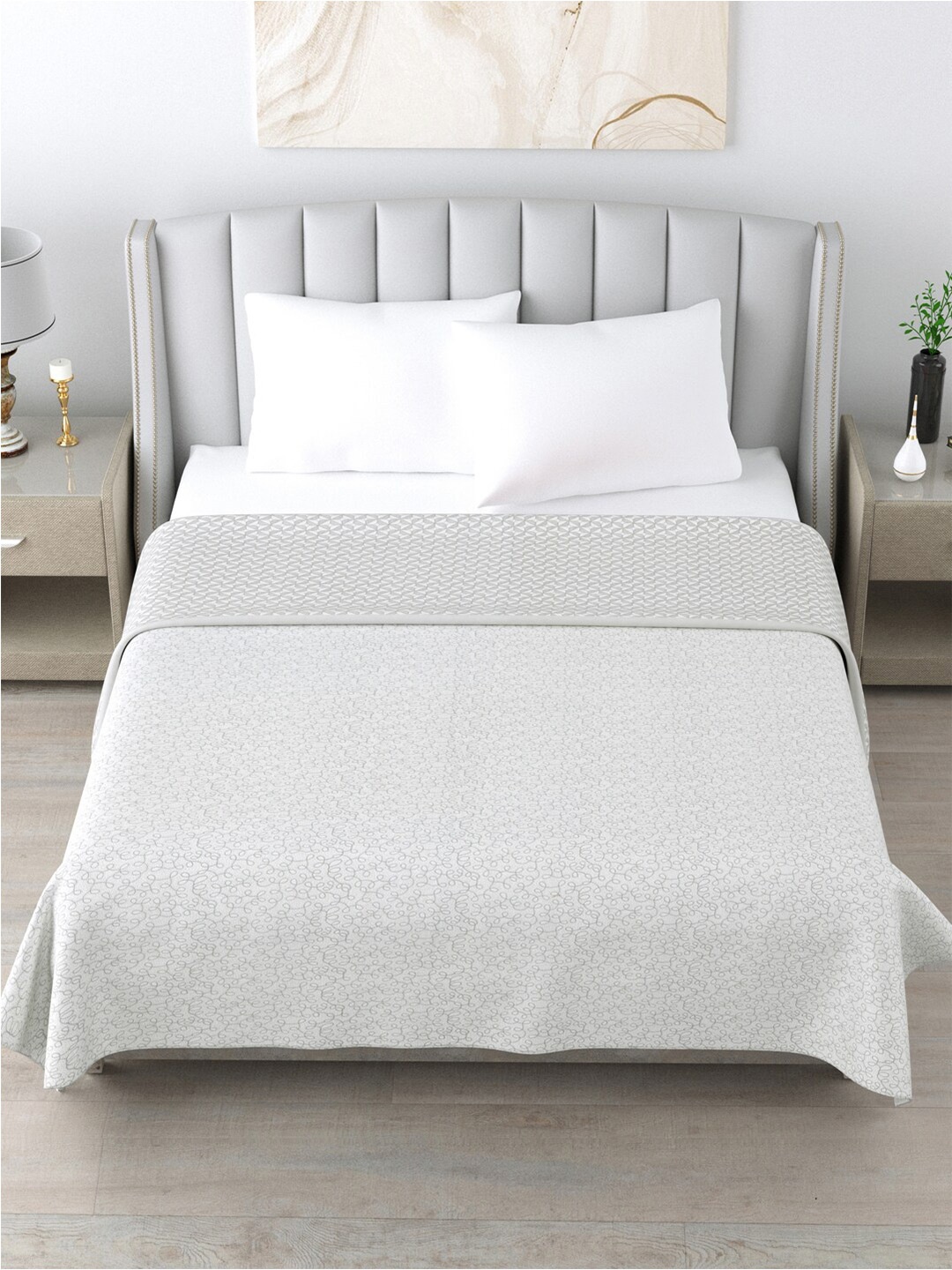 Home Fresh Rosemary Grey & White Printed AC Room 210 GSM Pure Cotton Double Bed Dohar
Home Fresh Rosemary Grey & White Printed AC Room 210 GSM Pure Cotton Double Bed Dohar