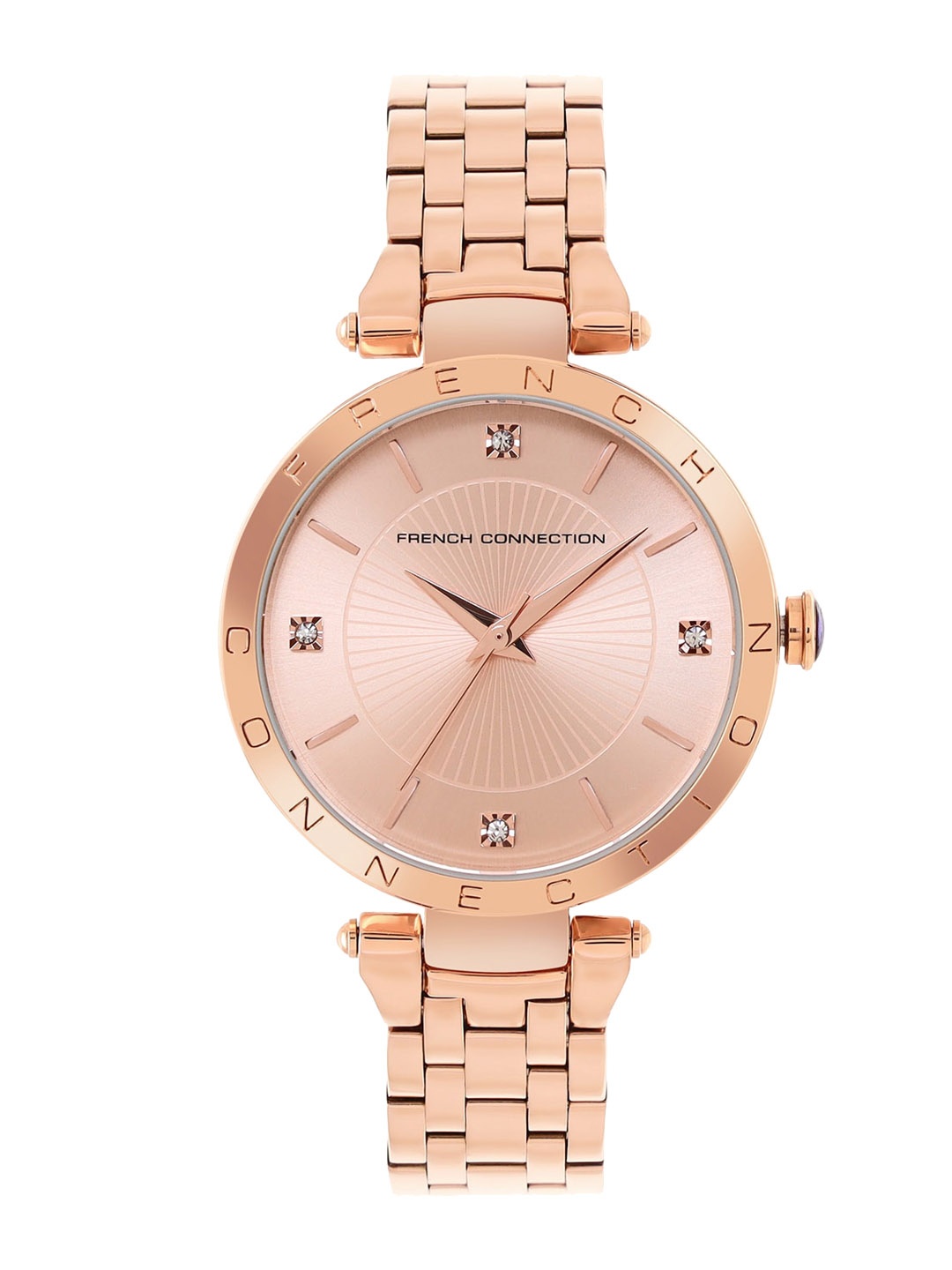 French Connection Women Dial & Stainless Steel Bracelet Style Straps Analogue Watch FCP46RGM, Rose gold
French Connection Women Dial & Stainless Steel Bracelet Style Straps Analogue Watch FCP46RGM, Rose gold