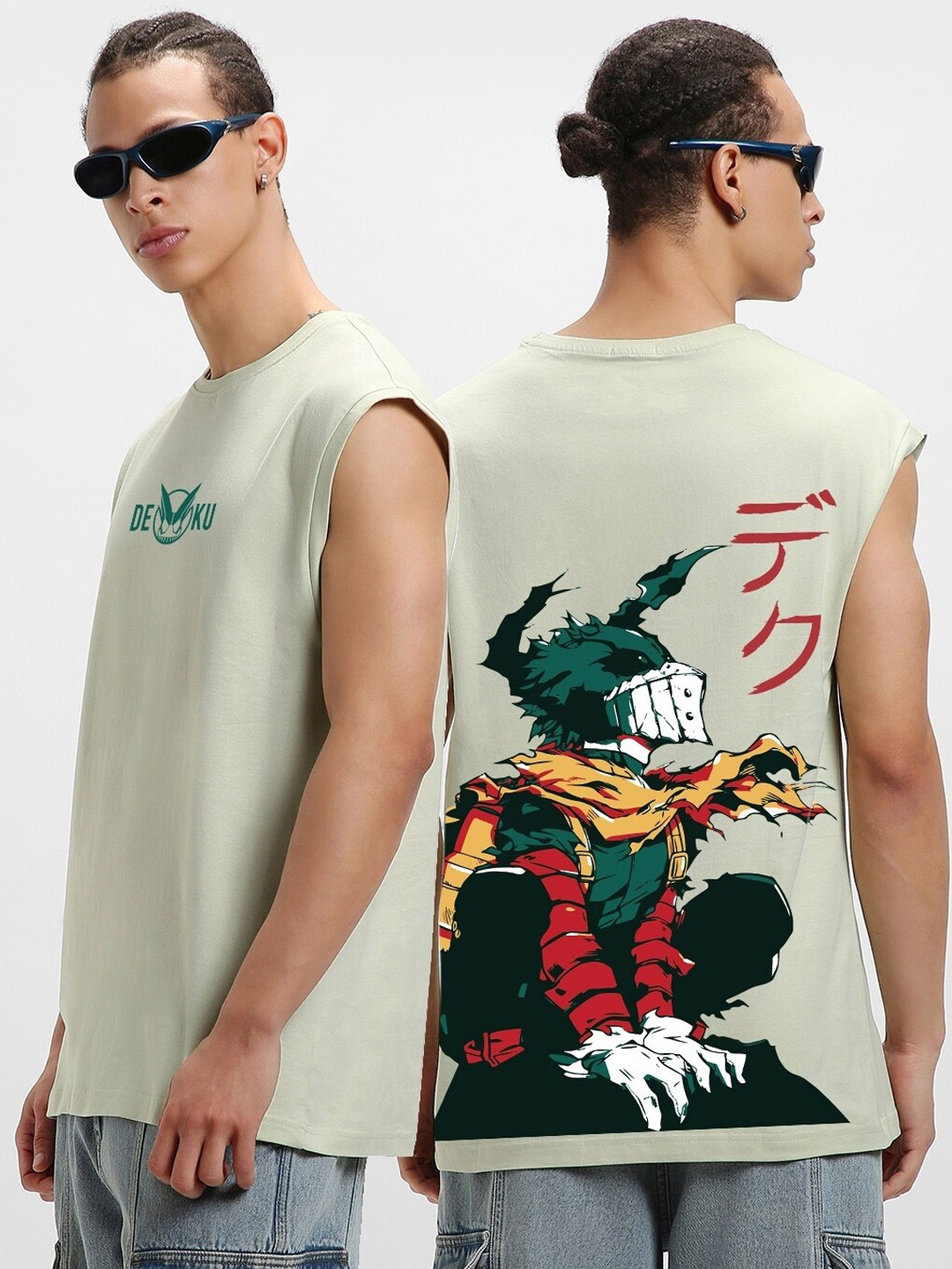 Bewakoof Graphic Printed Sleeveless Pure Cotton T-Shirt, Green
Bewakoof Graphic Printed Sleeveless Pure Cotton T-Shirt, Green