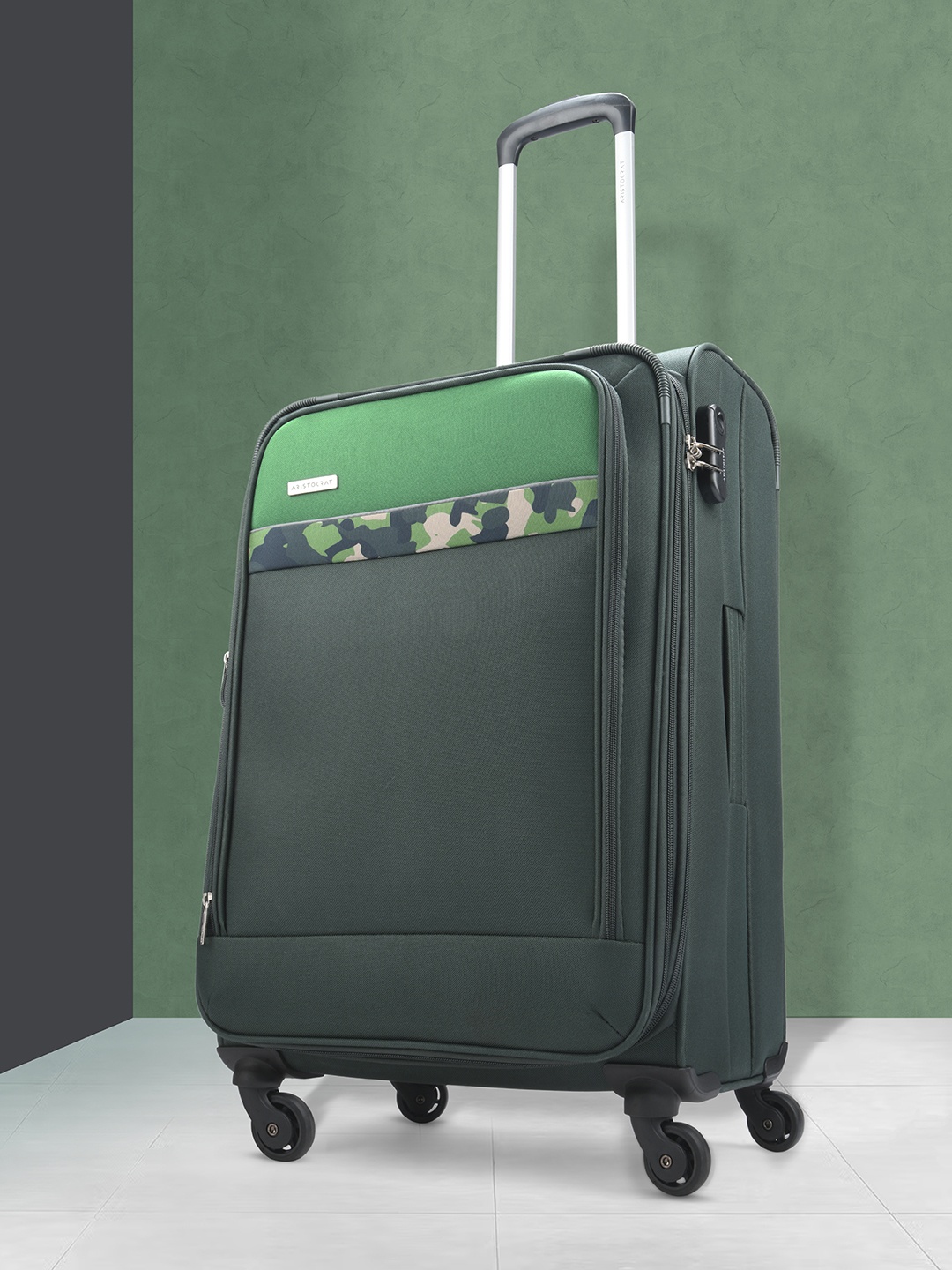 Aristocrat Set of 3 Commander 4W Soft-Sided Large Medium & Cabin Trolley Suitcases, Green
Aristocrat Set of 3 Commander 4W Soft-Sided Large Medium & Cabin Trolley Suitcases, Green