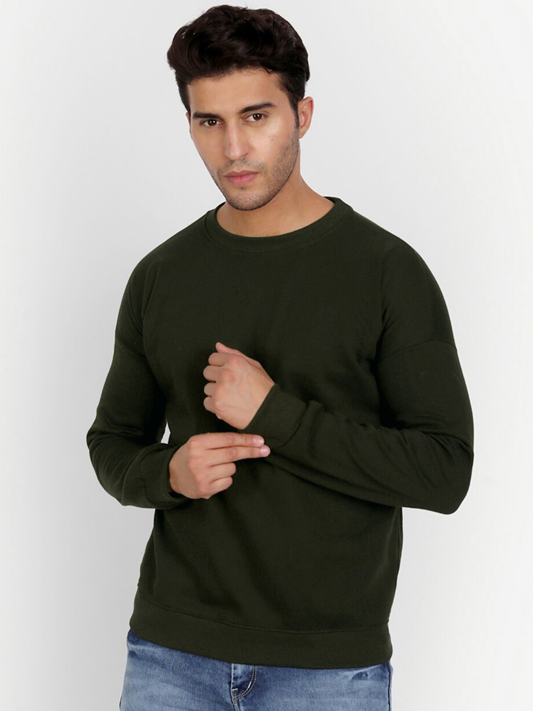 COLOR CAPITAL Round Neck Oversized Drop Shoulder Pullover Sweatshirt, Olive
COLOR CAPITAL Round Neck Oversized Drop Shoulder Pullover Sweatshirt, Olive