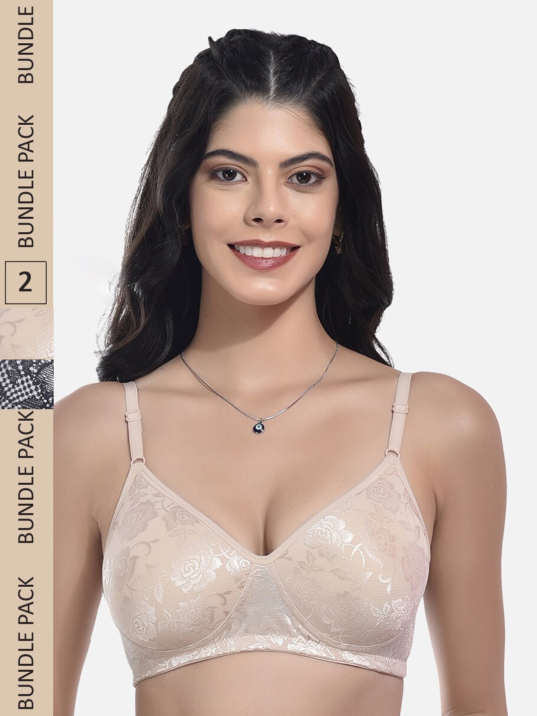 StyFun Pack Of 2 Full Coverage Lightly Padded Everyday Bra With All Day Comfort, Beige
StyFun Pack Of 2 Full Coverage Lightly Padded Everyday Bra With All Day Comfort, Beige