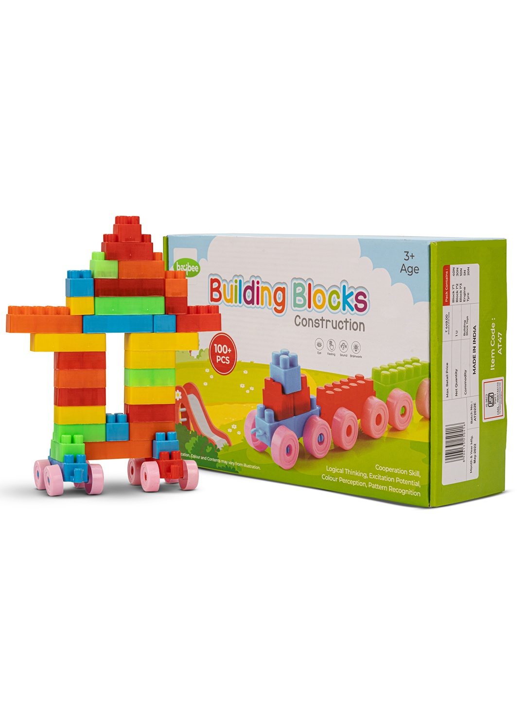 BAYBEE Building Blocks for Kids 100 Pcs Plastic DIY, Puzzle Block Games for Kids, Multi
BAYBEE Building Blocks for Kids 100 Pcs Plastic DIY, Puzzle Block Games for Kids, Multi
