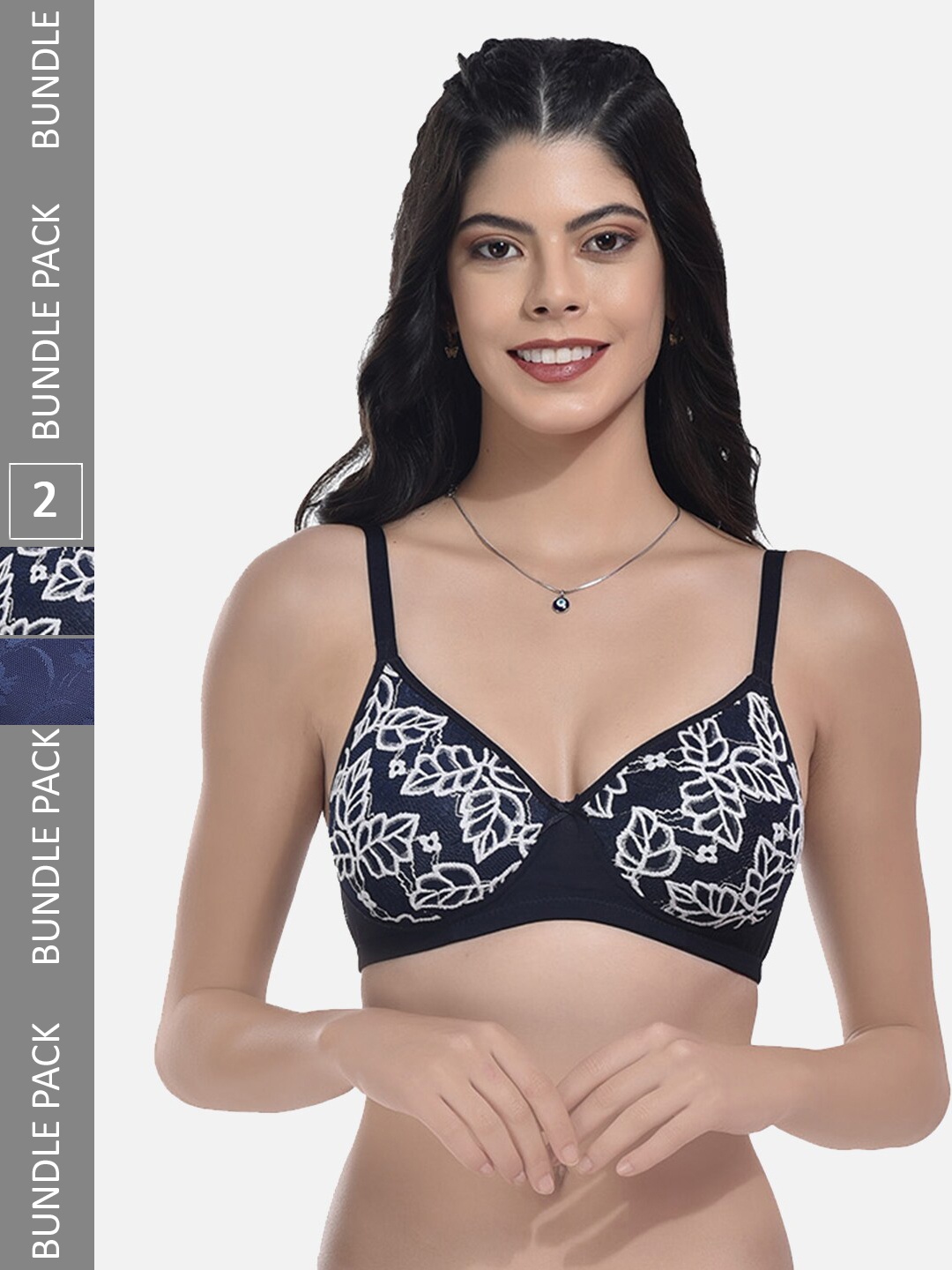 StyFun Pack Of 2 Full Coverage Lightly Padded Everyday Bra With All Day Comfort, Navy blue
StyFun Pack Of 2 Full Coverage Lightly Padded Everyday Bra With All Day Comfort, Navy blue