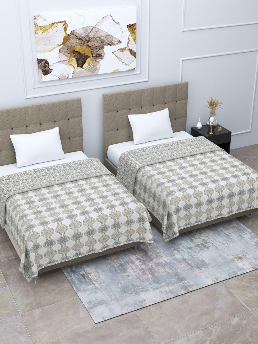 Home Fresh Grey & Off White 2 Pieces Geometric AC Room Cotton 210 GSM Single Bed Dohar
Home Fresh Grey & Off White 2 Pieces Geometric AC Room Cotton 210 GSM Single Bed Dohar