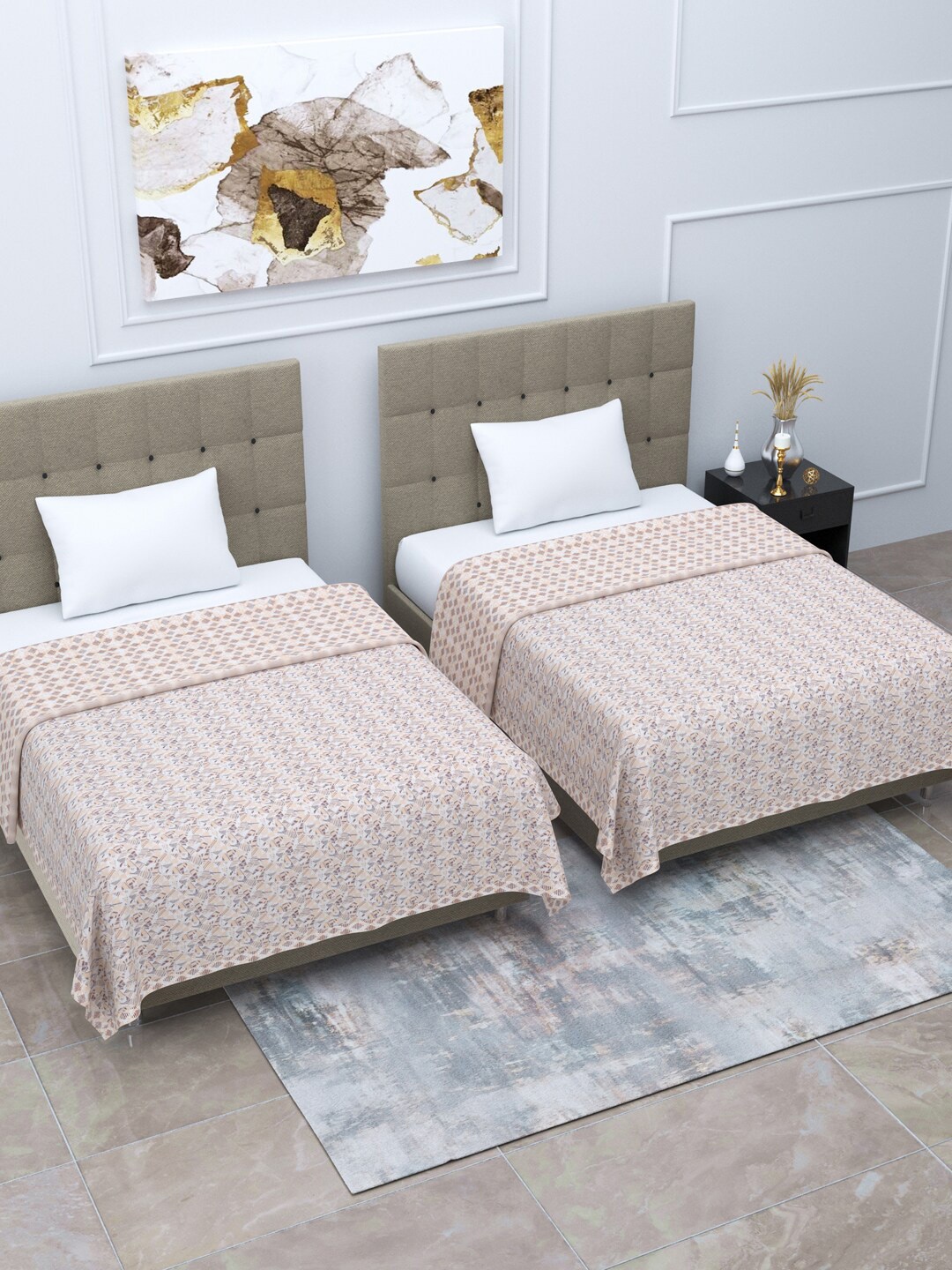 Home Fresh Rosemary Peach & Off White 2-Pieces Geometric AC Room 210 GSM Single Bed Dohar
Home Fresh Rosemary Peach & Off White 2-Pieces Geometric AC Room 210 GSM Single Bed Dohar