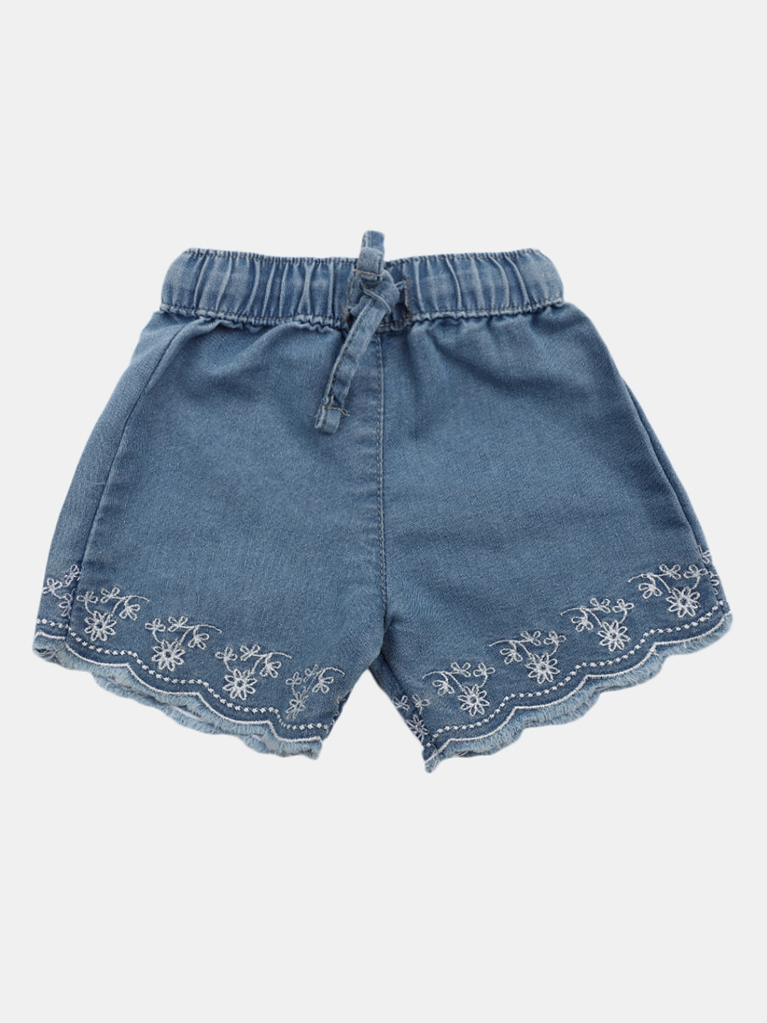 V-Mart Infants Girls Cotton Denim Shorts, Blue 
V-Mart Infants Girls Cotton Denim Shorts, Blue