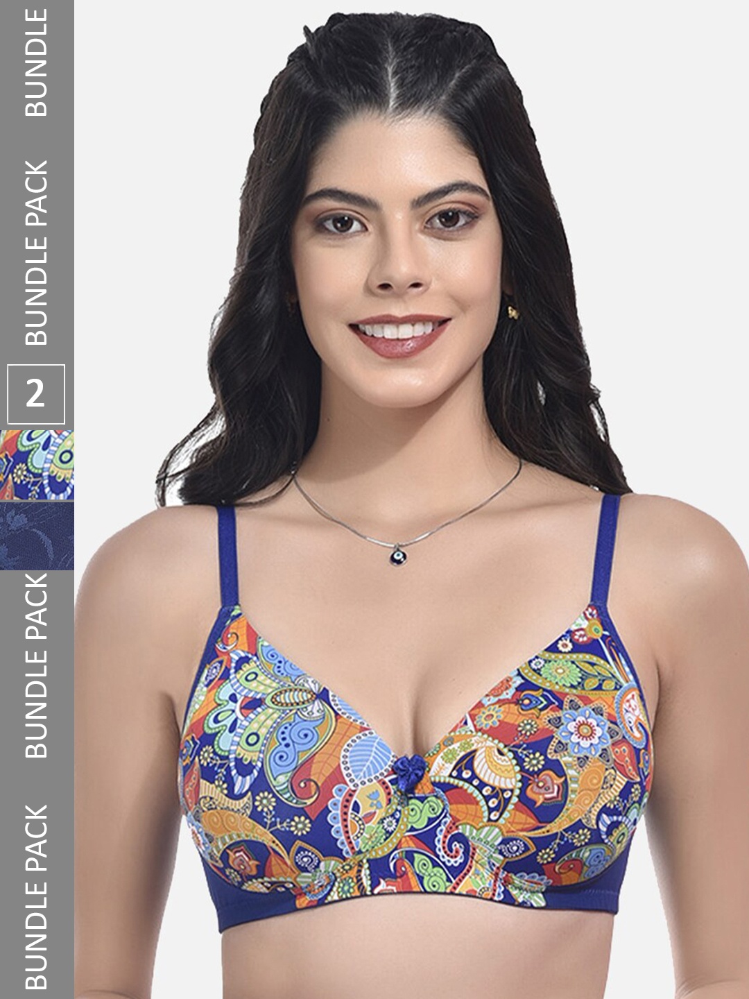 StyFun Pack Of 2 Full Coverage Lightly Padded Everyday Bra With All Day Comfort, Blue
StyFun Pack Of 2 Full Coverage Lightly Padded Everyday Bra With All Day Comfort, Blue