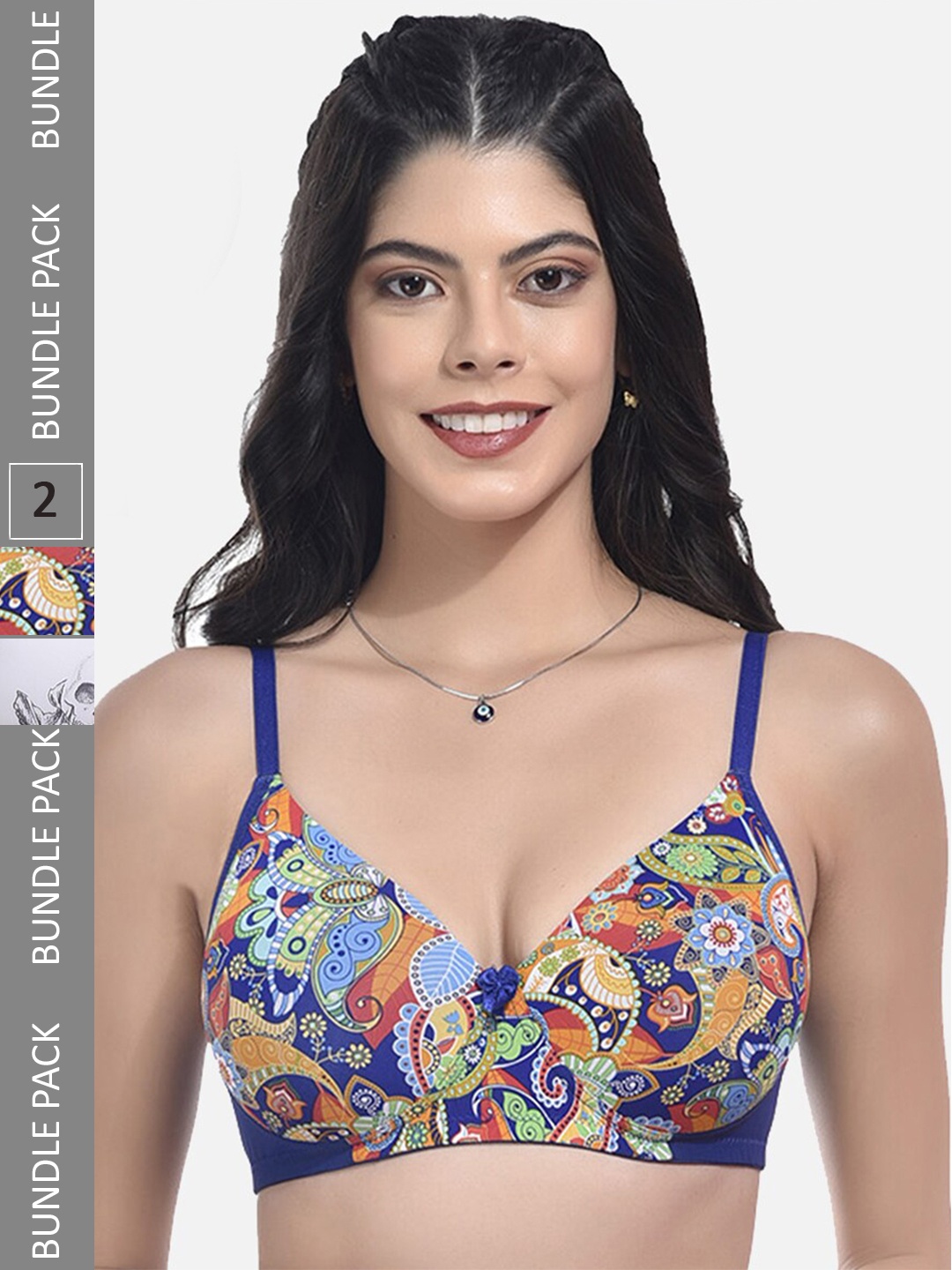StyFun Pack Of 2 Full Coverage Lightly Padded Everyday Bra With All Day Comfort, Blue
StyFun Pack Of 2 Full Coverage Lightly Padded Everyday Bra With All Day Comfort, Blue