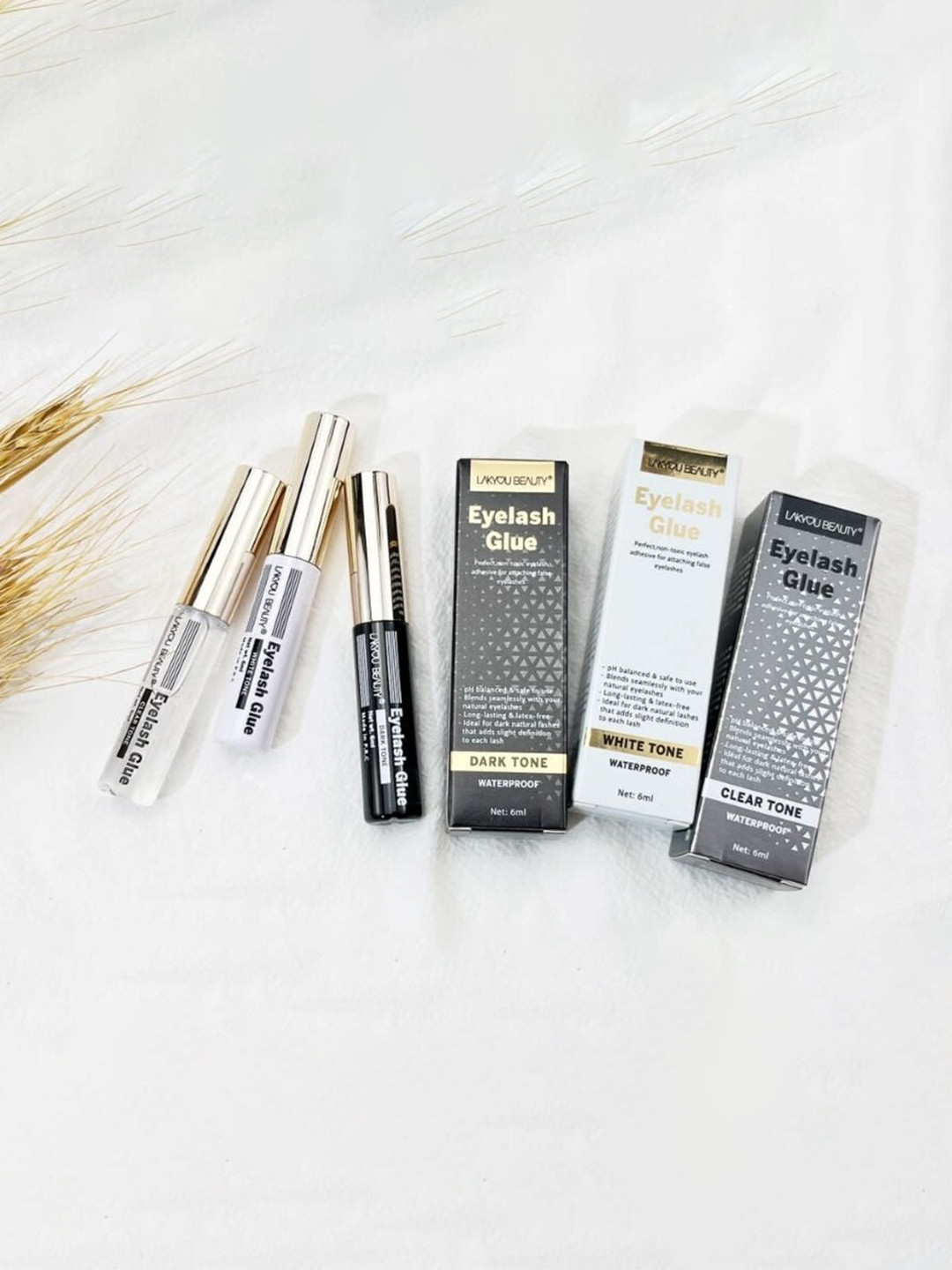 LAKYOU BEAUTY Professional Waterproof & Long Lasting Eyelash Adhesive Glue, Black
LAKYOU BEAUTY Professional Waterproof & Long Lasting Eyelash Adhesive Glue, Black