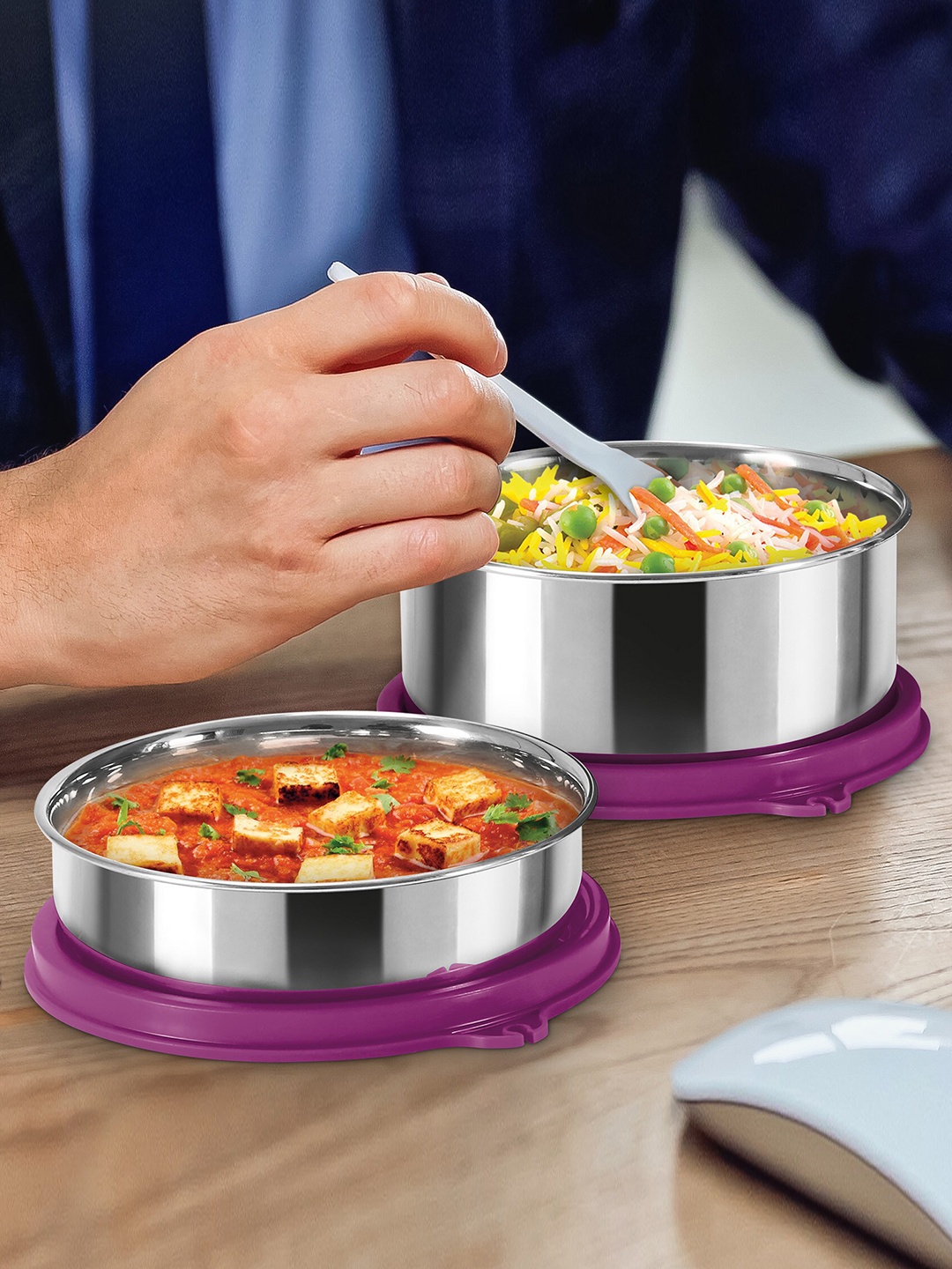 Milton Wine Expando 3+1 Lunch Box 4 Stainless Steel Containers With Insulated Jacket, Purple
Milton Wine Expando 3+1 Lunch Box 4 Stainless Steel Containers With Insulated Jacket, Purple