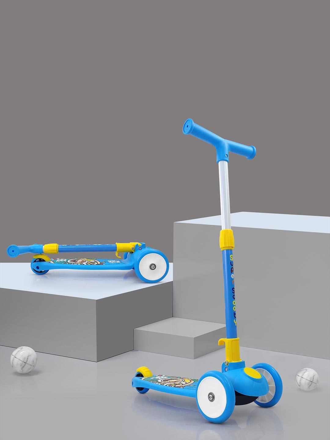 NHR Kids Smart Kick Scooter With 3 Adjustable Height Foldable & Front Wheel light, Blue
NHR Kids Smart Kick Scooter With 3 Adjustable Height Foldable & Front Wheel light, Blue