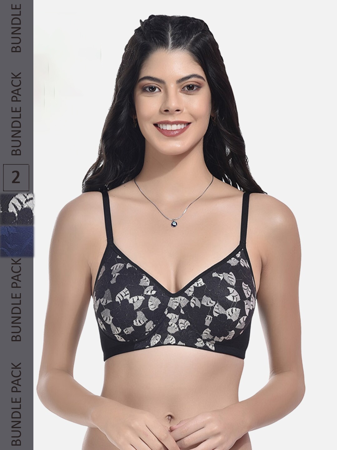 StyFun Pack of 2 Self Design Full Coverage Lightly Padded Bra With All Day Comfort, Black
StyFun Pack of 2 Self Design Full Coverage Lightly Padded Bra With All Day Comfort, Black