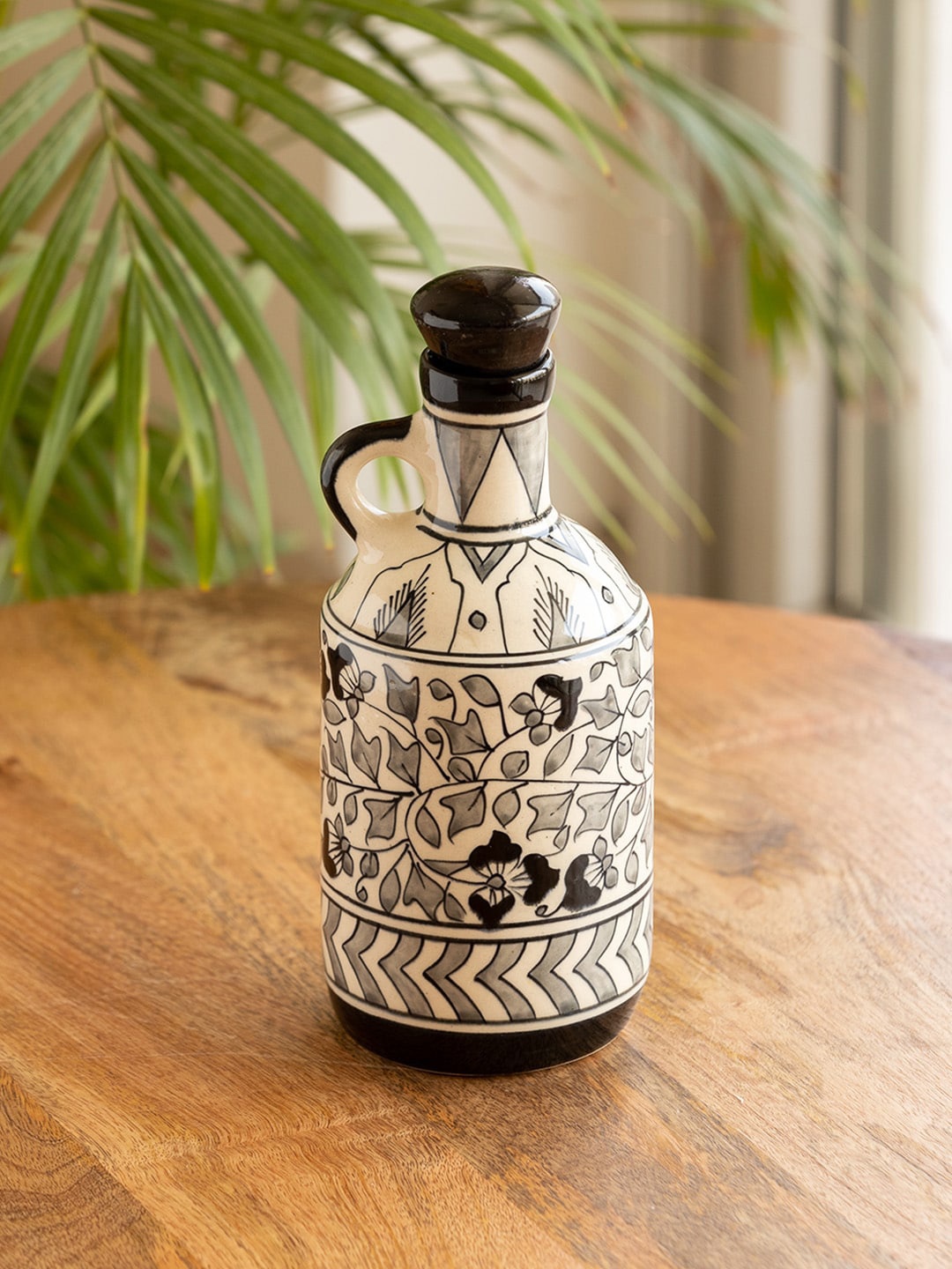ExclusiveLane Mughal Gardens White & Black Printed Ceramic Oil Dispenser 900 ml
ExclusiveLane Mughal Gardens White & Black Printed Ceramic Oil Dispenser 900 ml