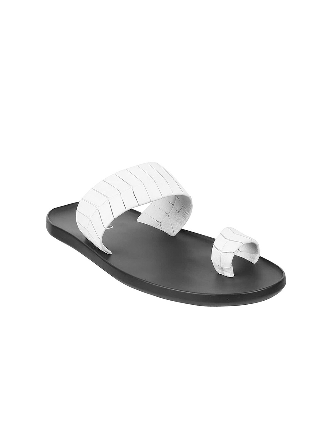Metro Leather Comfort Sandals, White