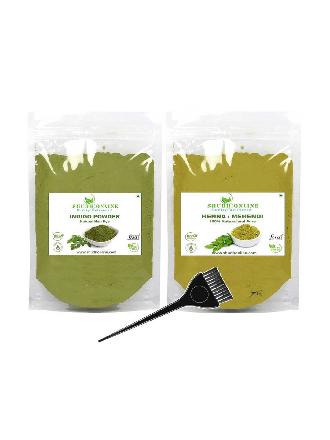 Shudh Online Set of Indigo Powder Hair Dye & Henna Powder - 100 g Each, Black
Shudh Online Set of Indigo Powder Hair Dye & Henna Powder - 100 g Each, Black