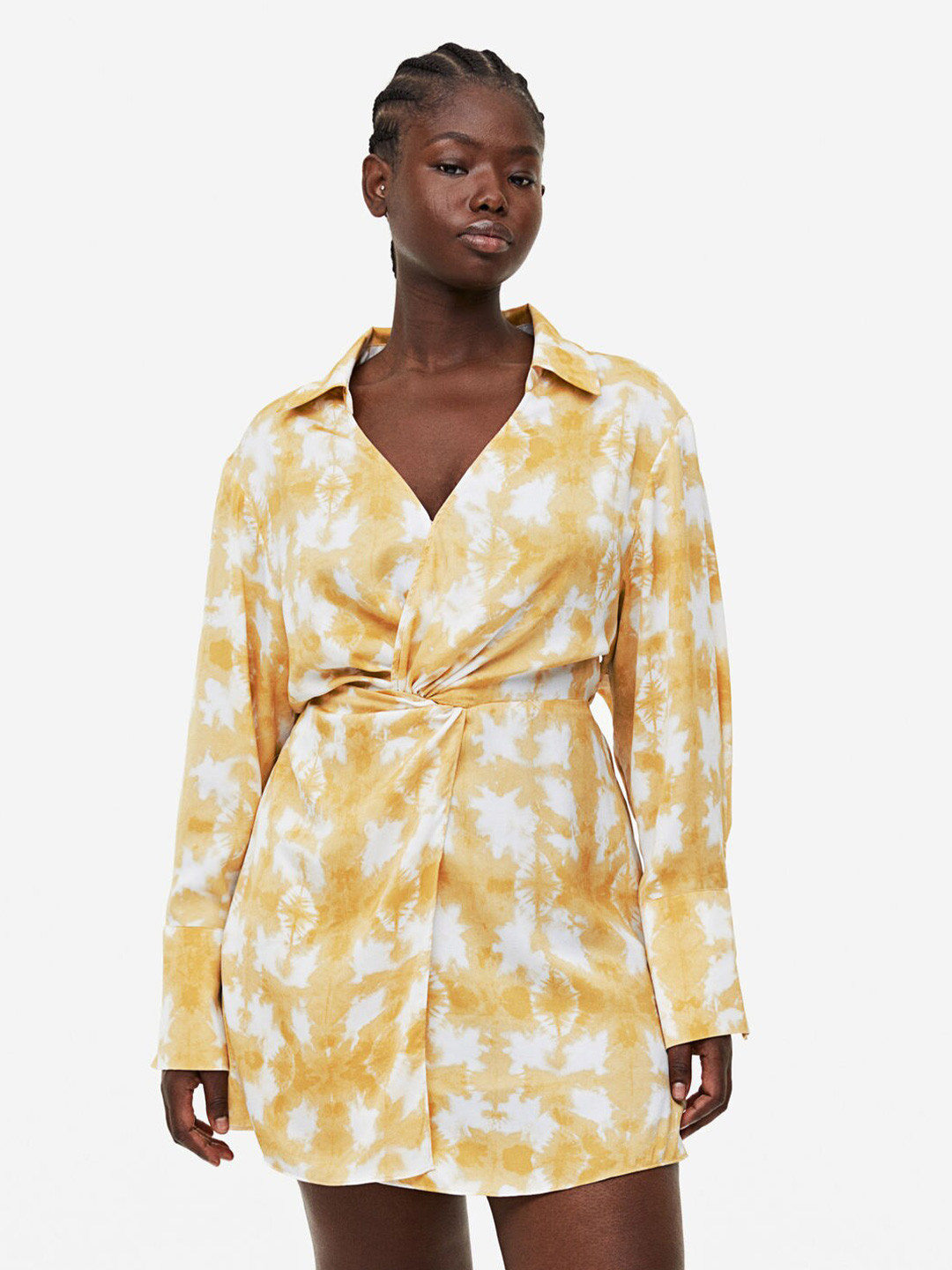 H&M Twist-Detail Shirt Dress, Yellow
H&M Twist-Detail Shirt Dress, Yellow