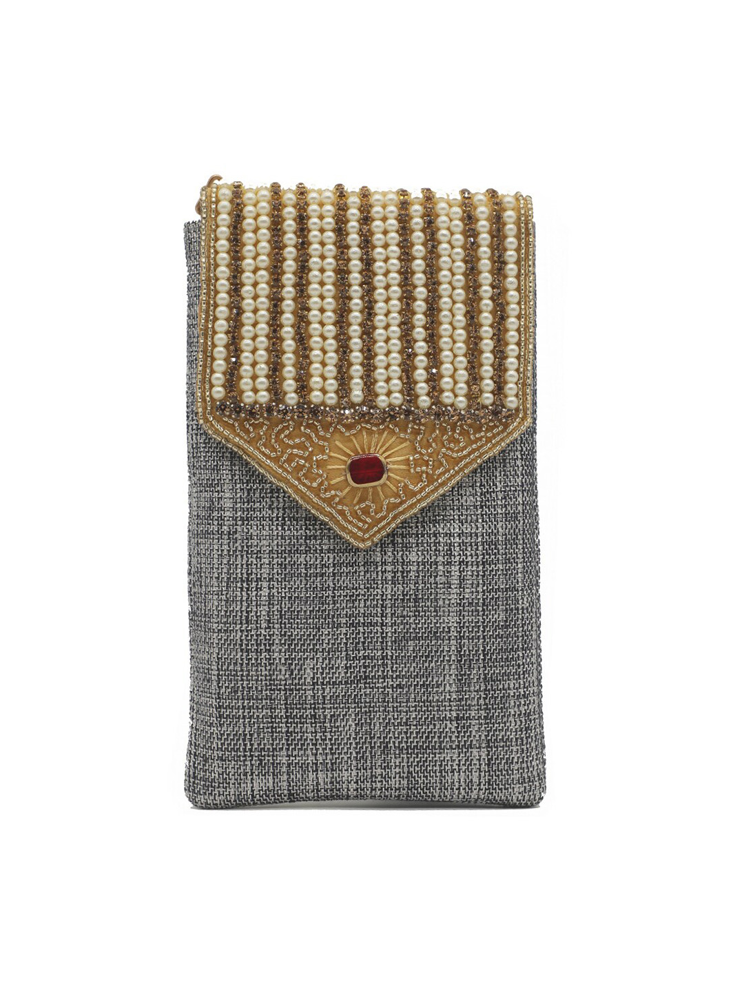 Bag Pepper Embellished Envelope Clutch, Grey
Bag Pepper Embellished Envelope Clutch, Grey