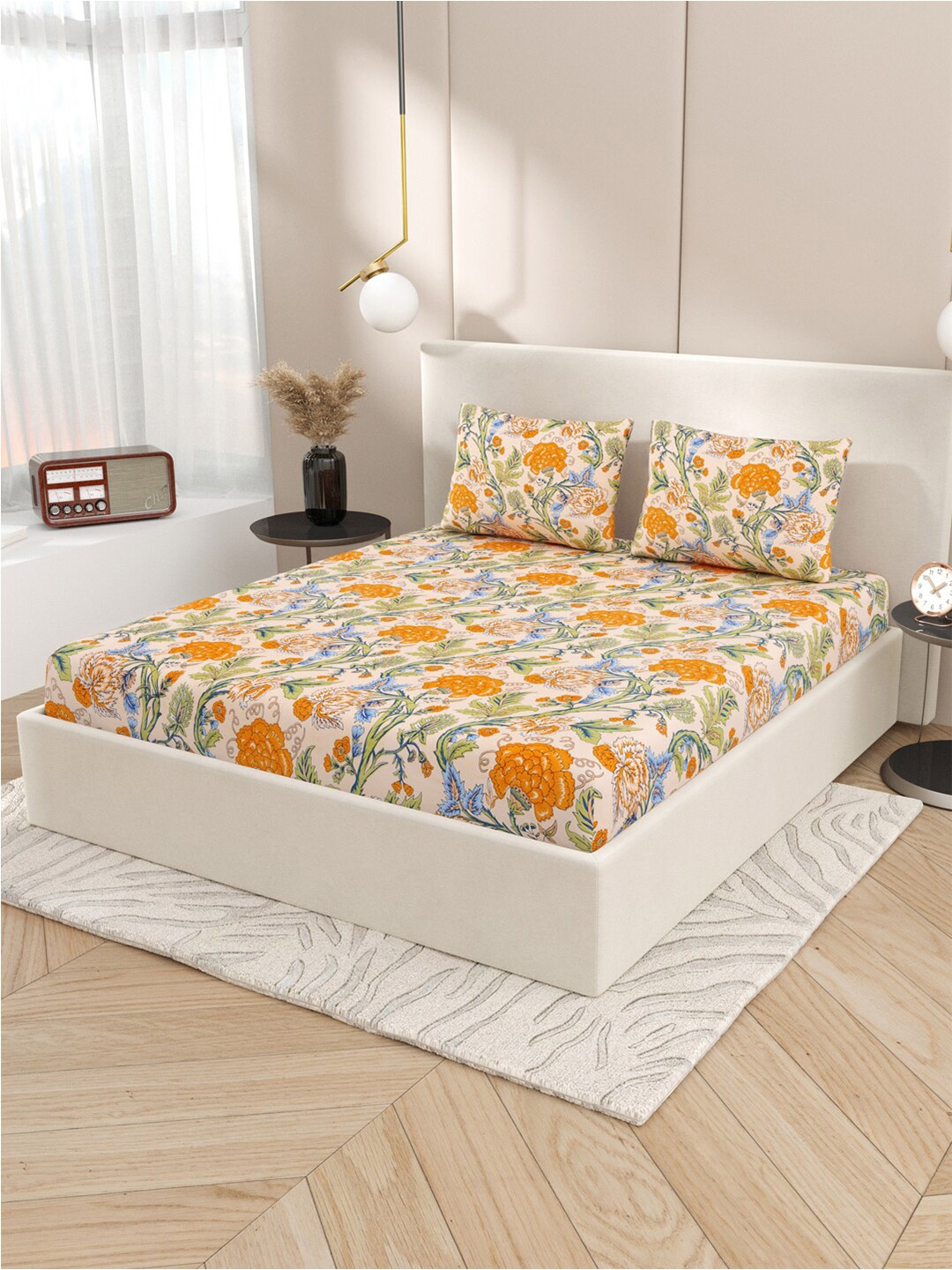 Gulaab Jaipur Yellow & Green Floral Fitted 300 TC King Bedsheet With 2 Pillow Covers
Gulaab Jaipur Yellow & Green Floral Fitted 300 TC King Bedsheet With 2 Pillow Covers