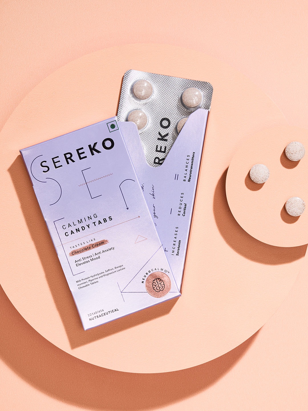 SEREKO Signature Chocolate Cream Calming Candy Tabs For Anti-Stress & Anxiety - 10 Tabs, Purple
SEREKO Signature Chocolate Cream Calming Candy Tabs For Anti-Stress & Anxiety - 10 Tabs, Purple