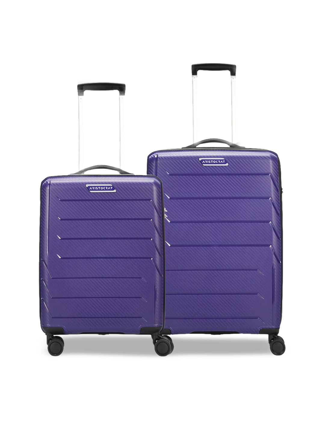 Aristocrat Pack Of 2 Textured Water Resistant Hard-Sided Cabin & Medium Trolley Suitcase, Purple
Aristocrat Pack Of 2 Textured Water Resistant Hard-Sided Cabin & Medium Trolley Suitcase, Purple