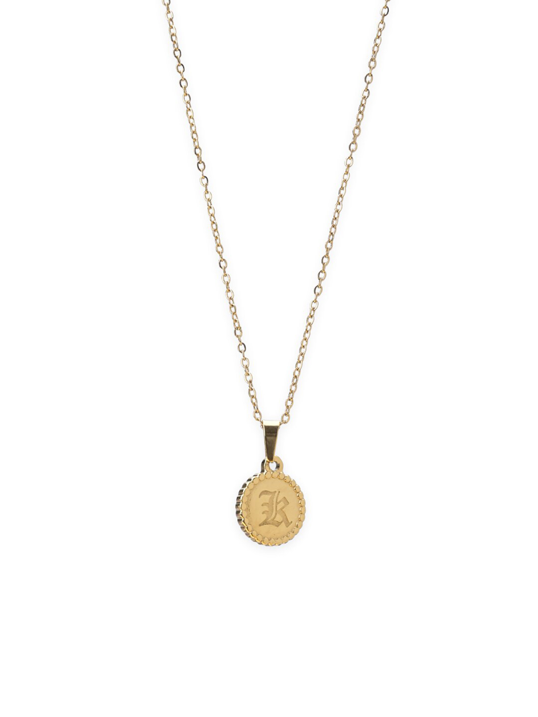 PALMONAS Gold-Plated L Engraved Necklace
PALMONAS Gold-Plated L Engraved Necklace