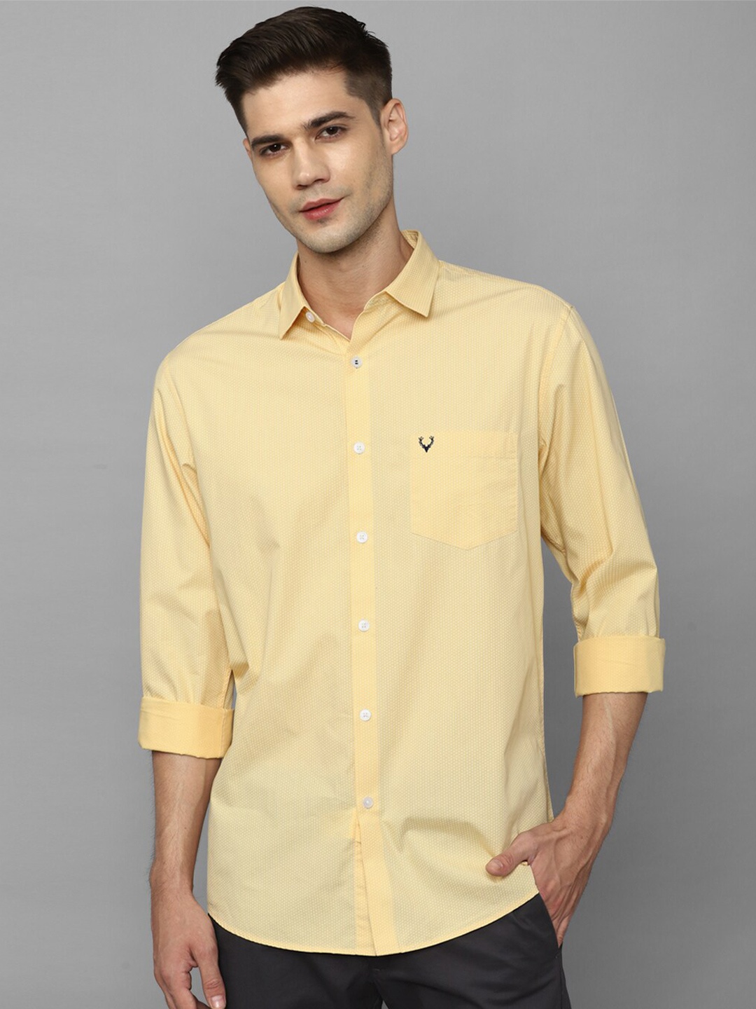 Allen Solly Slim Fit Micro Ditsy Printed Pure Cotton Casual Shirt, Yellow
Allen Solly Slim Fit Micro Ditsy Printed Pure Cotton Casual Shirt, Yellow