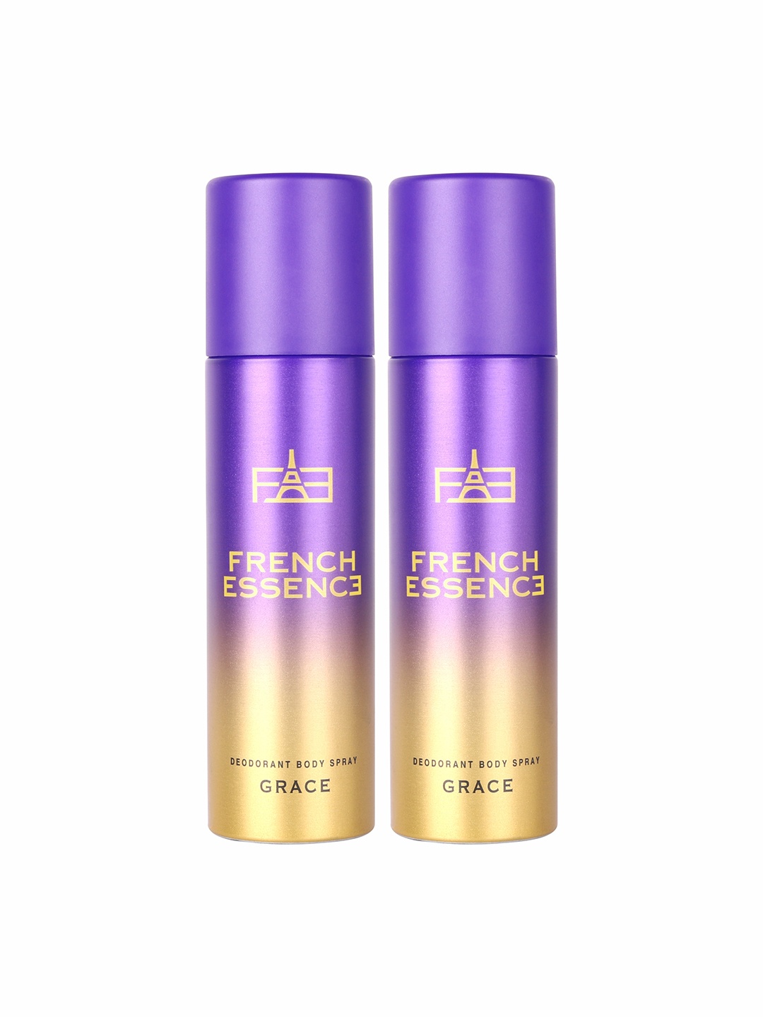 FRENCH ESSENCE Women Set Of 2 Grace Long Lasting Deodorant Body Spray - 150ml Each, Purple
FRENCH ESSENCE Women Set Of 2 Grace Long Lasting Deodorant Body Spray - 150ml Each, Purple