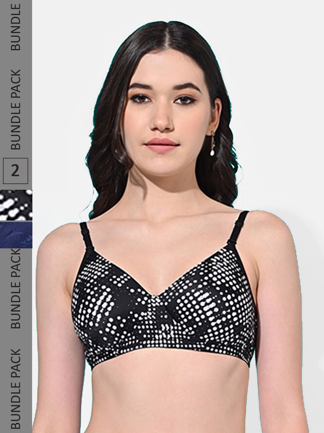 FIMS Pack Of 2 Printed Full Coverage Lightly Padded Everyday Bra All Day Comfort, Black
FIMS Pack Of 2 Printed Full Coverage Lightly Padded Everyday Bra All Day Comfort, Black