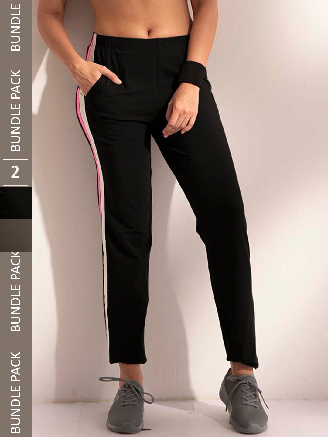 LYRA Women Pack Of 2 Assorted Cotton Relaxed-Fit Track Pants With Anti Odour Technology
LYRA Women Pack Of 2 Assorted Cotton Relaxed-Fit Track Pants With Anti Odour Technology