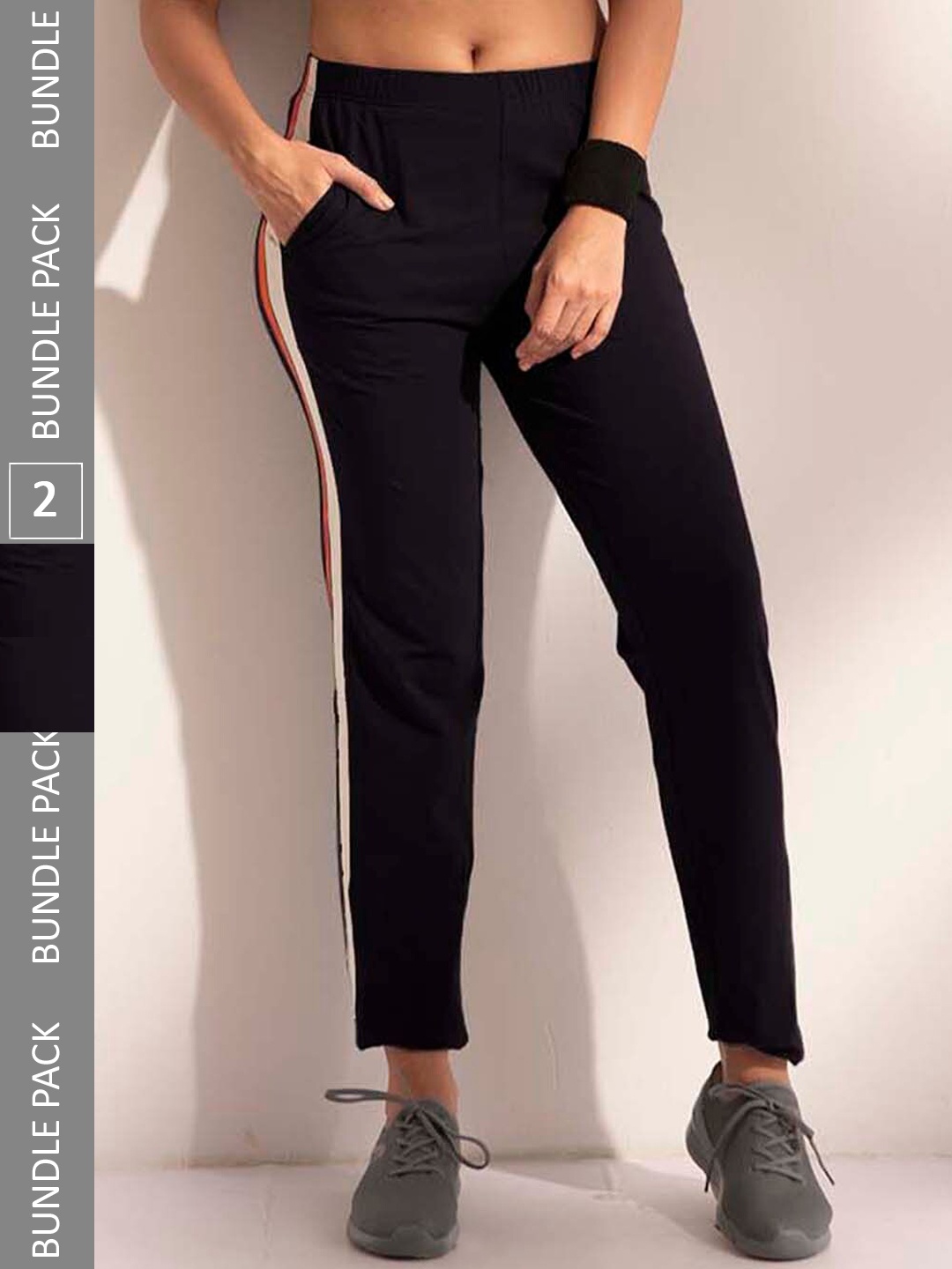 LYRA Women Pack Of 2 Assorted Cotton Relaxed-Fit Track Pants With Anti Odour Technology
LYRA Women Pack Of 2 Assorted Cotton Relaxed-Fit Track Pants With Anti Odour Technology