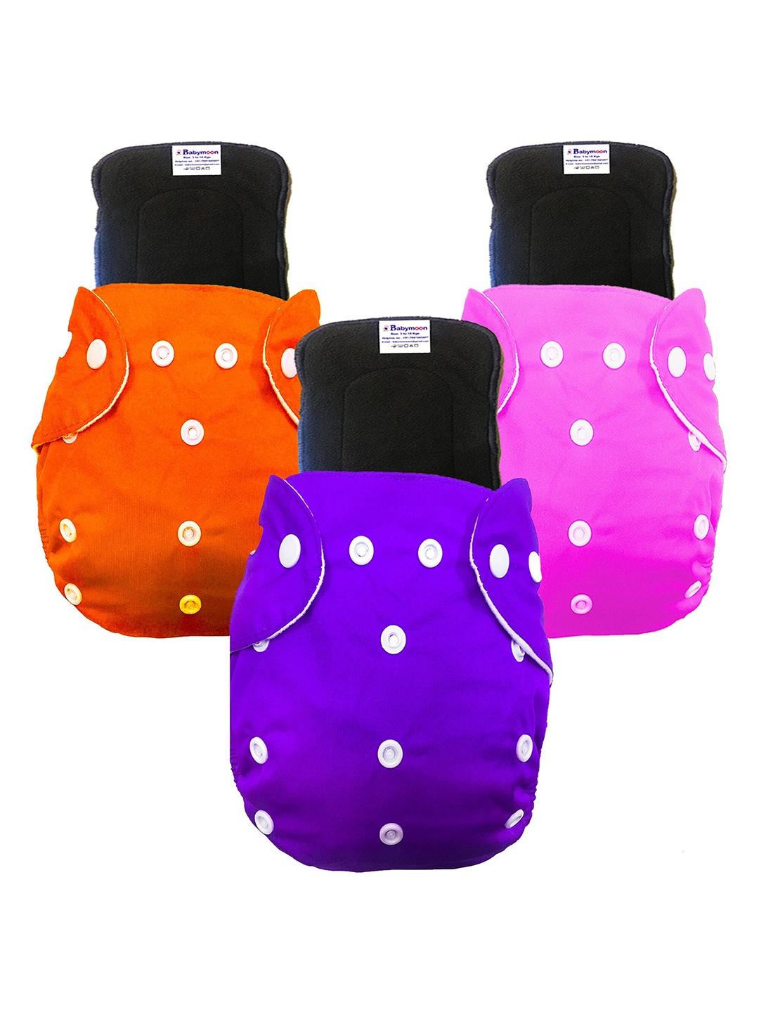Babymoon Kids Pack Of 3 Washable Adjustable Reusable Cloth Bamboo Diapers With 3 Inserts, Pink
Babymoon Kids Pack Of 3 Washable Adjustable Reusable Cloth Bamboo Diapers With 3 Inserts, Pink