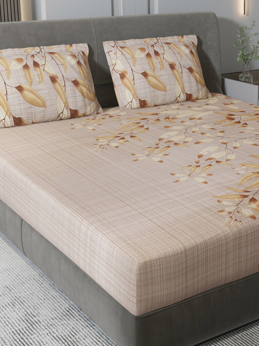 Monte Carlo Khaki & Brown Floral Pure Cotton 140 TC King Bedsheet With 2 Pillow Covers
Monte Carlo Khaki & Brown Floral Pure Cotton 140 TC King Bedsheet With 2 Pillow Covers